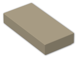 LEGO® Brick: Tile 1 x 2 with Groove 3069b | Color: Sand Yellow