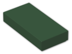 LEGO® Brick: Tile 1 x 2 with Groove 3069b | Color: Earth Green