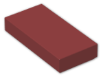 LEGO® Brick: Tile 1 x 2 with Groove 3069b | Color: New Dark Red