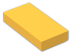 LEGO® Brick: Tile 1 x 2 with Groove 3069b | Color: Flame Yellowish Orange