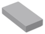 LEGO® Brick: Tile 1 x 2 with Groove 3069b | Color: Medium Stone Grey