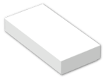 LEGO® Brick: Tile 1 x 2 with Groove 3069b | Color: White