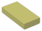 LEGO® Brick: Tile 1 x 2 with Groove 3069b | Color: Cool Yellow
