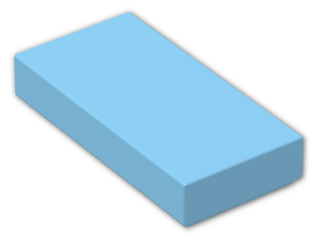 LEGO® Stein: Tile 1 x 2 with Groove 3069b | Farbe: Dove Blue