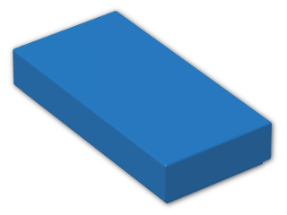 LEGO® Brick: Tile 1 x 2 with Groove 3069b | Color: Bright Blue