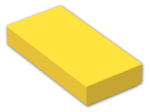 LEGO® Brick: Tile 1 x 2 with Groove 3069b | Color: Bright Yellow