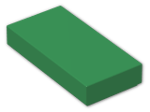 LEGO® Brick: Tile 1 x 2 with Groove 3069b | Color: Dark Green