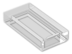 LEGO® Stein: Tile 1 x 2 with Groove 3069b | Farbe: Transparent