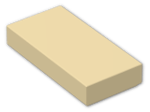 LEGO® Brick: Tile 1 x 2 with Groove 3069b | Color: Brick Yellow