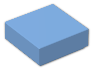 LEGO® Stein: Tile 1 x 1 with Groove 3070b | Farbe: Medium Blue