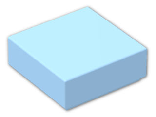 LEGO® Stein: Tile 1 x 1 with Groove 3070b | Farbe: Pastel Blue