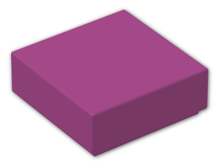 LEGO® Brick: Tile 1 x 1 with Groove 3070b | Color: Bright Reddish Violet