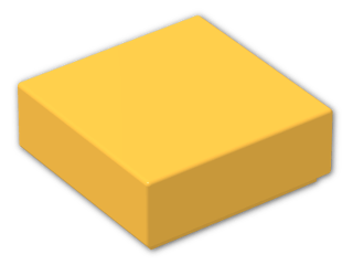 LEGO® Brick: Tile 1 x 1 with Groove 3070b | Color: Flame Yellowish Orange