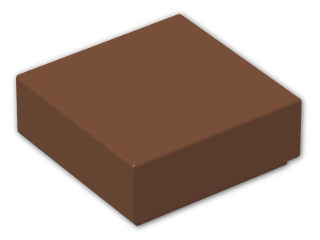 LEGO® Stein: Tile 1 x 1 with Groove 3070b | Farbe: Reddish Brown