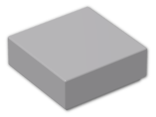 LEGO® Stein: Tile 1 x 1 with Groove 3070b | Farbe: Medium Stone Grey