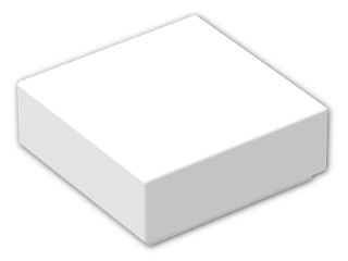 LEGO® Brick: Tile 1 x 1 with Groove 3070b | Color: White