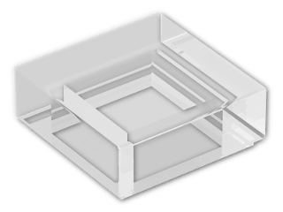 LEGO® Stein: Tile 1 x 1 with Groove 3070b | Farbe: Transparent
