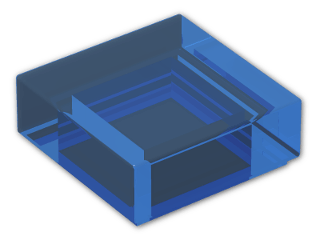 LEGO® Brick: Tile 1 x 1 with Groove 3070b | Color: Transparent Blue
