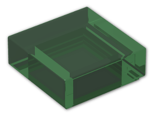 LEGO® Stein: Tile 1 x 1 with Groove 3070b | Farbe: Transparent Green