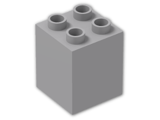 LEGO® Brick: Duplo Brick 2 x 2 x 2 31110 | Color: Medium Stone Grey