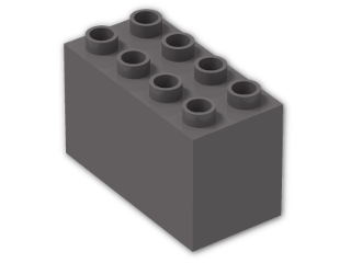 LEGO® Brick: Duplo Brick 2 x 4 x 2 31111 | Color: Dark Stone Grey