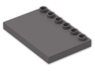 LEGO® Brick: Duplo Tile 4 x 6 with Studs on Edge 31465 | Color: Dark Stone Grey