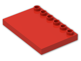LEGO® Brick: Duplo Tile 4 x 6 with Studs on Edge 31465 | Color: Bright Red