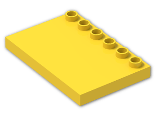 LEGO® Stein: Duplo Tile 4 x 6 with Studs on Edge 31465 | Farbe: Bright Yellow