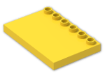 LEGO® Brick: Duplo Tile 4 x 6 with Studs on Edge 31465 | Color: Bright Yellow