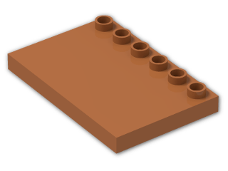 LEGO® Brick: Duplo Tile 4 x 6 with Studs on Edge 31465 | Color: Dark Orange