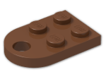 LEGO® Brick: Plate 3 x 2 with Hole 3176 | Color: Reddish Brown