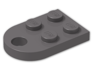 LEGO® Stein: Plate 3 x 2 with Hole 3176 | Farbe: Dark Stone Grey