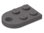 LEGO® Stein: Plate 3 x 2 with Hole 3176 | Farbe: Dark Stone Grey