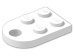 LEGO® Brick: Plate 3 x 2 with Hole 3176 | Color: White