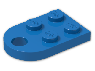 LEGO® Brick: Plate 3 x 2 with Hole 3176 | Color: Bright Blue