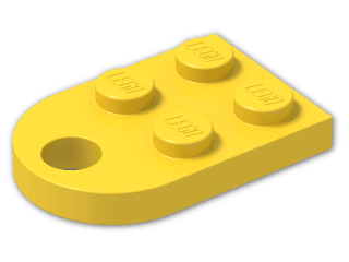 LEGO® Stein: Plate 3 x 2 with Hole 3176 | Farbe: Bright Yellow