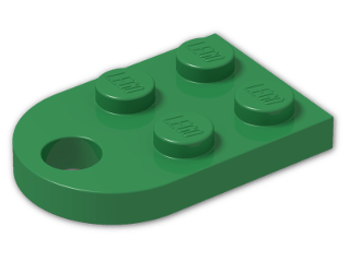 LEGO® Brick: Plate 3 x 2 with Hole 3176 | Color: Dark Green