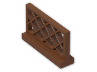 LEGO® Brick: Fence Lattice 1 x 4 x 2 3185 | Color: Reddish Brown