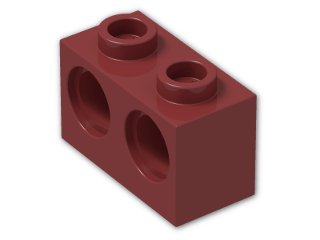LEGO® Brick: Technic Brick 1 x 2 with Holes 32000 | Color: New Dark Red