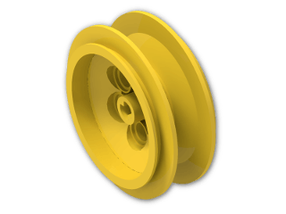 LEGO® Stein: Wheel Rim 18 x 37 with 6 Pegholes and Long Axle Bush 32020 | Farbe: Bright Yellow