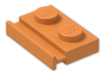 LEGO® Brick: Plate 1 x 2 with Door Rail 32028 | Color: Bright Orange