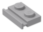 LEGO® Stein: Plate 1 x 2 with Door Rail 32028 | Farbe: Medium Stone Grey