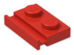 LEGO® Stein: Plate 1 x 2 with Door Rail 32028 | Farbe: Bright Red