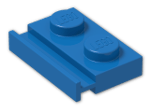 LEGO® Brick: Plate 1 x 2 with Door Rail 32028 | Color: Bright Blue