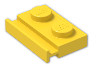 LEGO® Stein: Plate 1 x 2 with Door Rail 32028 | Farbe: Bright Yellow