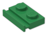 LEGO® Brick: Plate 1 x 2 with Door Rail 32028 | Color: Dark Green
