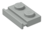 LEGO® Brick: Plate 1 x 2 with Door Rail 32028 | Color: Grey