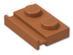 LEGO® Brick: Plate 1 x 2 with Door Rail 32028 | Color: Dark Orange
