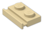 LEGO® Brick: Plate 1 x 2 with Door Rail 32028 | Color: Brick Yellow