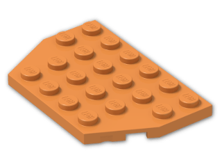 LEGO® Stein: Plate 4 x 6 without Corners 32059 | Farbe: Bright Orange